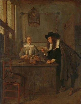 Quirijn Van Brekelenkam - Interior with LaceWorker and a Visitor.webp