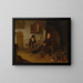 La hiladora - Quirijn van Brekelenkam — cuadro enmarcado en la pared