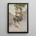 Young peasant girl on a rocky path - R. Gigli — framed artwork on a wall