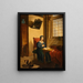 Dama estudiando la Biblia - R. Gontard — cuadro enmarcado en la pared
