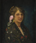 Retrato de una joven con una rosa - Rafael Enríquez Villanueva — vista de la obra