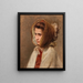 Retrato de una dama con un sombrero visto de perfil - Raimund Ritter von Wichera — cuadro enmarcado en la pared