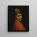 Un retrato de una dama con un chal rojo - Raimundo de Madrazo y Garreta — cuadro enmarcado en la pared