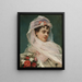 Aline Masson with muslin headdress - Raimundo de Madrazo y Garreta — framed artwork on a wall