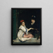 Niñas en la ventana - Raimundo de Madrazo y Garreta — cuadro enmarcado en la pared