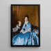 Retrato de la Sra. Clotilde de Cándamo y de su hijo Carlos - Raimundo de Madrazo y Garreta — cuadro enmarcado en la pared
