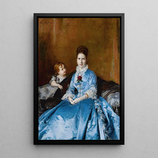 Raimundo de Madrazo y Garreta - Portrait Of Mrs Clotilde De Cndamo And Her Son Carlos.webp