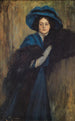 Portrait of a lady in blue - Raimundo de Madrazo y Garreta — artwork view