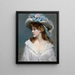 Mujer en blanco - Raimundo de Madrazo y Garreta — cuadro enmarcado en la pared