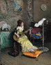 Mujer con un loro - Raimundo de Madrazo y Garreta — vista de la obra