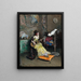 Mujer con un loro - Raimundo de Madrazo y Garreta — cuadro enmarcado en la pared