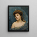 Joven mujer rodeada de estrellas - Raimundo de Madrazo y Garreta — cuadro enmarcado en la pared