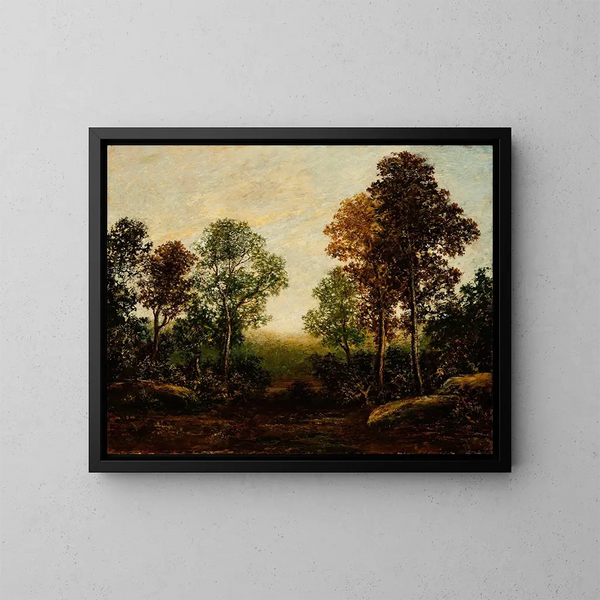 Landscape with Trees - Ralph Albert Blakelock — framed artwork on a wall