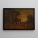 Paisaje a la luz de la luna con Indios - Ralph Albert Blakelock — cuadro enmarcado en la pared