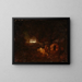 Los constructores de piraguas - Ralph Albert Blakelock — cuadro enmarcado en la pared