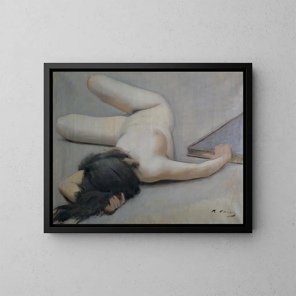 Nu femenino - Ramon Casas — cuadro enmarcado en la pared