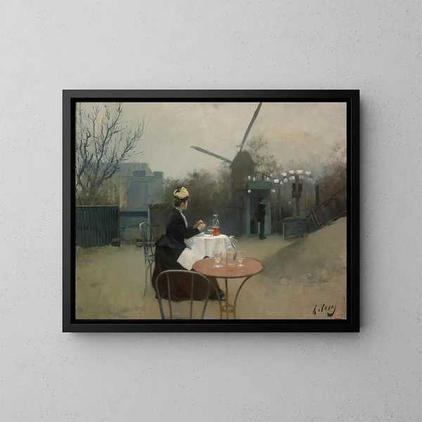 al aire libre - Ramon Casas — cuadro enmarcado en la pared