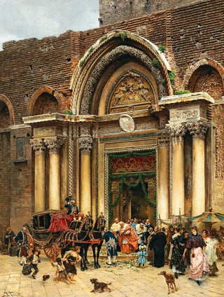 Ramn Tusquets - Venice The Patriarch In Capa Magna Leaving San Giovanni E Paolo.webp