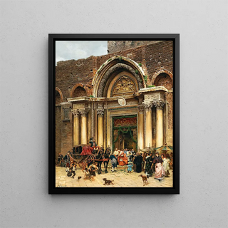 Ramn Tusquets - Venice The Patriarch In Capa Magna Leaving San Giovanni E Paolo.webp