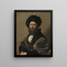 Retrato de Baldassarre Castiglione - Rafael — cuadro enmarcado en la pared