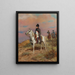 Napoleón a caballo - Raymond Desvarreux — cuadro enmarcado en la pared