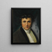 Self-portrait Painting - Raymond Monvoisin — framed artwork on a wall