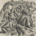 Recolectores de patatas trabajando en los campos - Leo Gestel — presentado en un interior