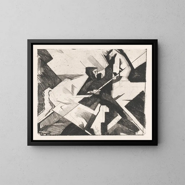 Hombre y caballo - Reijer Stolk — cuadro enmarcado en la pared