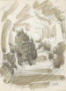 galería cubierta con figuras y carreta - Reijer Stolk — vista de la obra