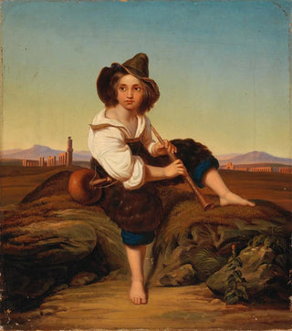Reinhard Sebastian Zimmermann - Boy Seated in the Campagna.webp