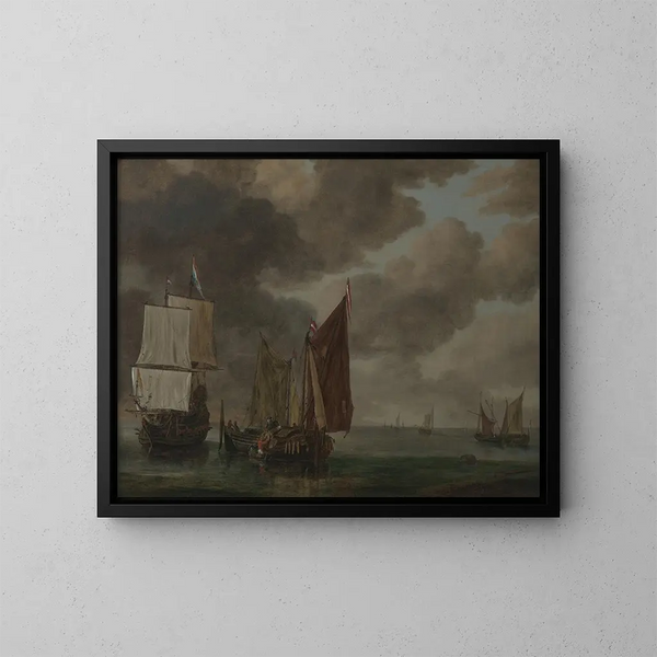 Marine Painting - Reinier Nooms — framed artwork on a wall