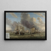 The Battle of Livorno - Reinier Nooms — framed artwork on a wall