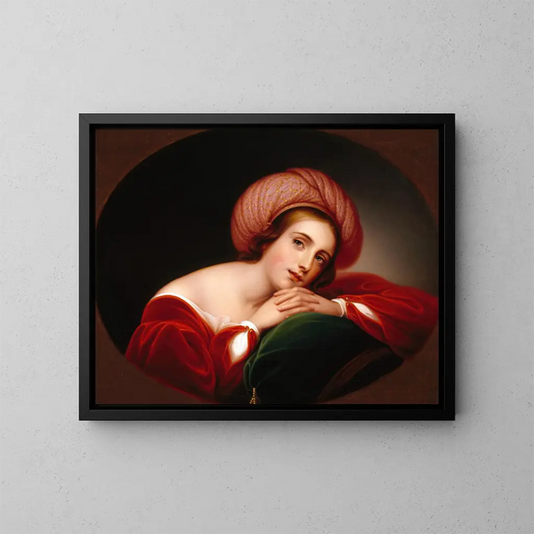 retrato idealizado - Rembrandt Peale — cuadro enmarcado en la pared