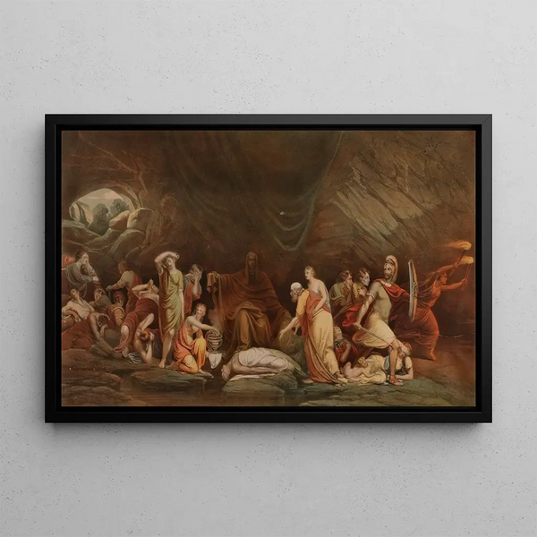 La Corte de la muerte - Rembrandt Peale — cuadro enmarcado en la pared
