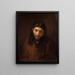 Cabeza de Cristo - Rembrandt van Rijn — cuadro enmarcado en la pared
