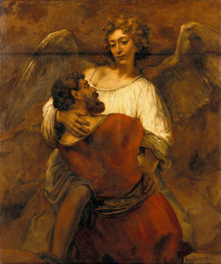 Rembrandt van Rijn - Jacob Wrestling with the Angel.webp