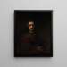L'homme à la loupe - Rembrandt van Rijn — cuadro enmarcado en la pared