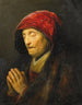 Vieja mujer en oración - Rembrandt van Rijn — vista de la obra