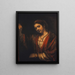 Portrait Painting of Hendrickje Stoffels - Rembrandt van Rijn — framed artwork on a wall