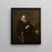Retrato de un eclesiástico - Rembrandt van Rijn — cuadro enmarcado en la pared