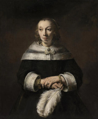 Rembrandt van Rijn - Portrait of a Lady with an OstrichFeather Fan.webp