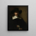 Retrato de un hombre - Rembrandt van Rijn — cuadro enmarcado en la pared
