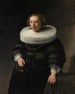 Retrato de una mujer - Rembrandt van Rijn — vista de la obra