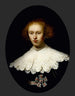 Retrato de una joven mujer - Rembrandt van Rijn — vista de la obra