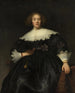 Retrato de una joven con abanico - Rembrandt van Rijn — vista de la obra