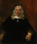 Retrato de un hombre con cabello blanco - Rembrandt van Rijn — vista de la obra