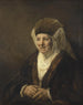 Retrato de una anciana - Rembrandt van Rijn — vista de la obra