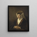 Retrato de una anciana - Rembrandt van Rijn — cuadro enmarcado en la pared