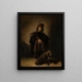 Retrato del artista con traje oriental - Rembrandt van Rijn — cuadro enmarcado en la pared