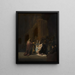 Canto de alabanza de Simeón - Rembrandt van Rijn — cuadro enmarcado en la pared